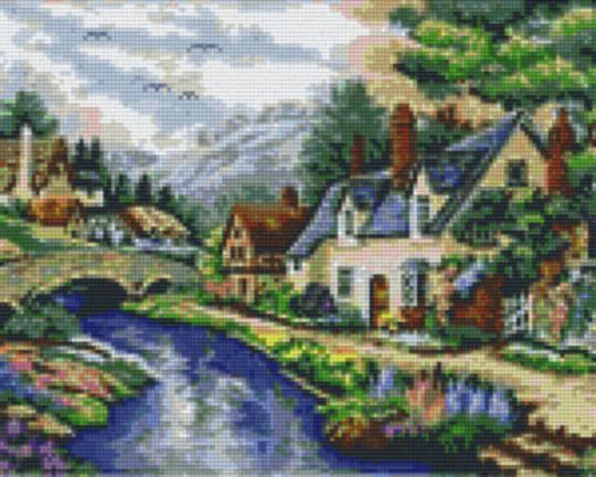 Brook Through The Valley Nine [9] Baseplates PixelHobby Mini- mosaic Art Kit